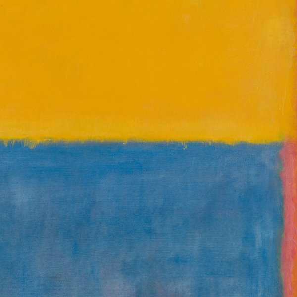 Isolated sample of Mark Rothko's Yellow and Blue