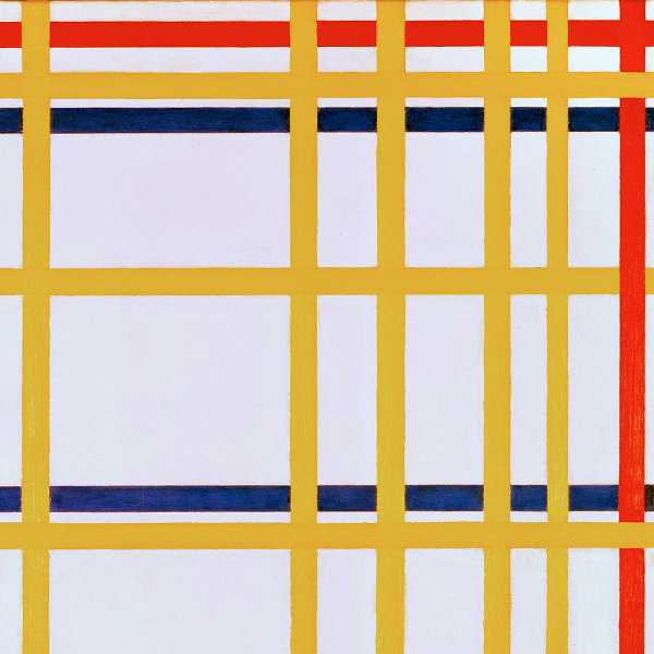 Isolated sample of Mondrian's New York City I